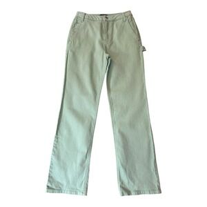 AFRM FEZ Green High Waist Carpenter Pants Straight Leg Size 0‎ (24)